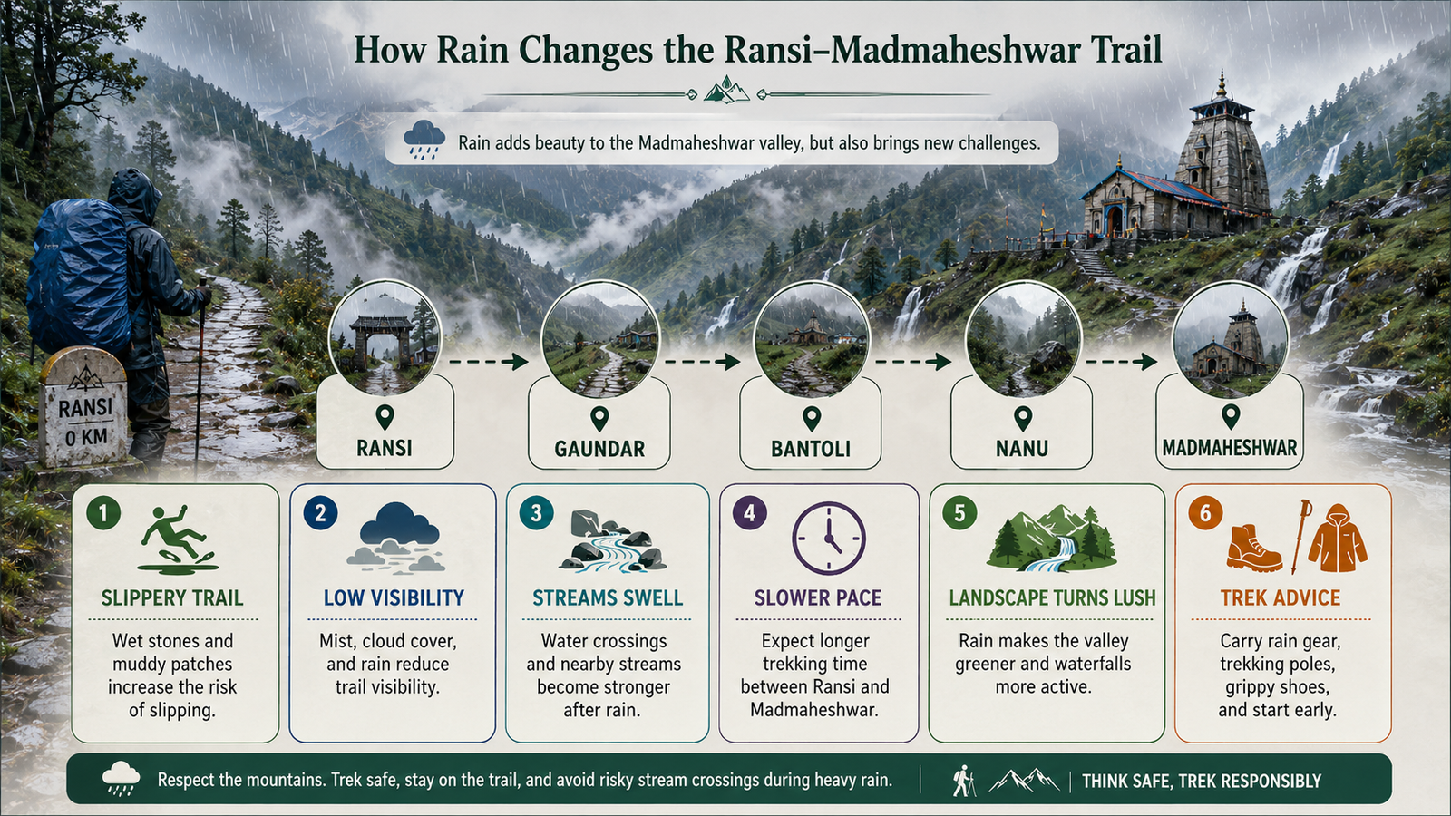 Ransi Gaundhar Bantoli Madmaheshwar trek route